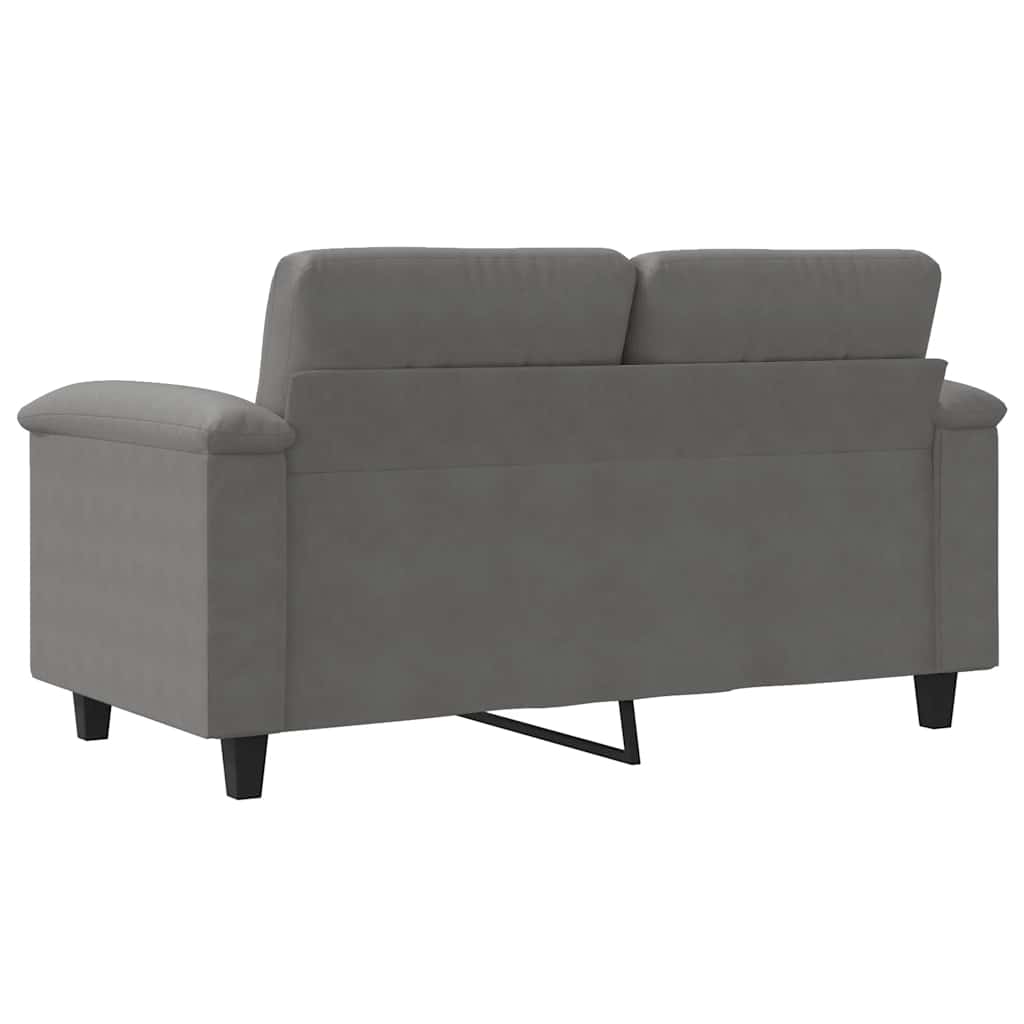 2-Sitzer-Sofa Dunkelgrau 120 cm Mikrofasergewebe