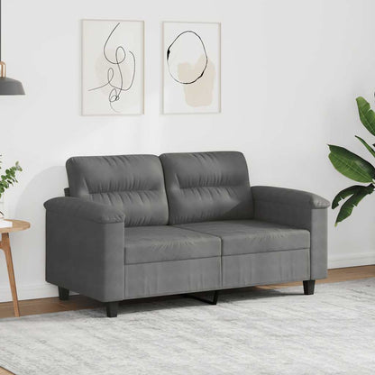 2-Sitzer-Sofa Dunkelgrau 120 cm Mikrofasergewebe