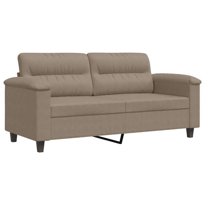 2-Sitzer-Sofa Taupe 140 cm Mikrofasergewebe