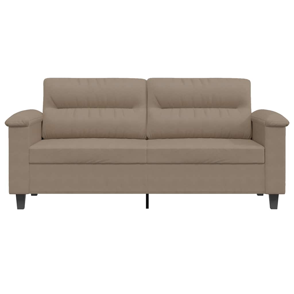 2-Sitzer-Sofa Taupe 140 cm Mikrofasergewebe