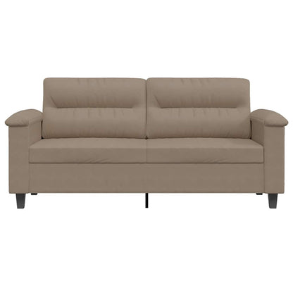 2-Sitzer-Sofa Taupe 140 cm Mikrofasergewebe