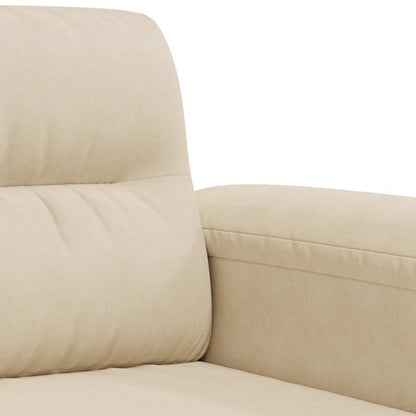 2-Sitzer-Sofa Creme 140 cm Mikrofasergewebe