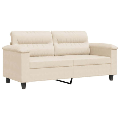 2-Sitzer-Sofa Beige 140 cm Mikrofasergewebe