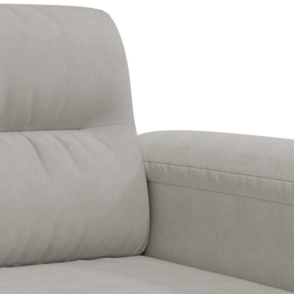 3-Sitzer-Sofa Hellgrau 180 cm Mikrofasergewebe