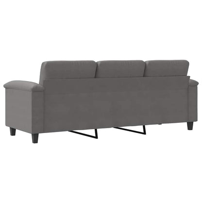 3-Sitzer-Sofa Dunkelgrau 180 cm Mikrofasergewebe