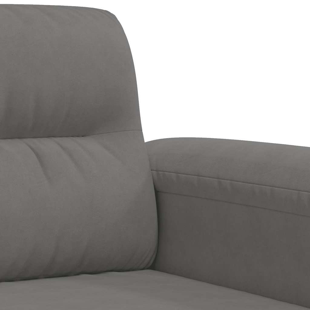 3-Sitzer-Sofa Dunkelgrau 180 cm Mikrofasergewebe