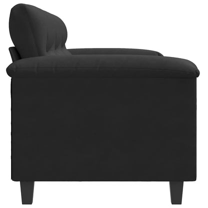 3-Sitzer-Sofa Schwarz 180 cm Mikrofasergewebe