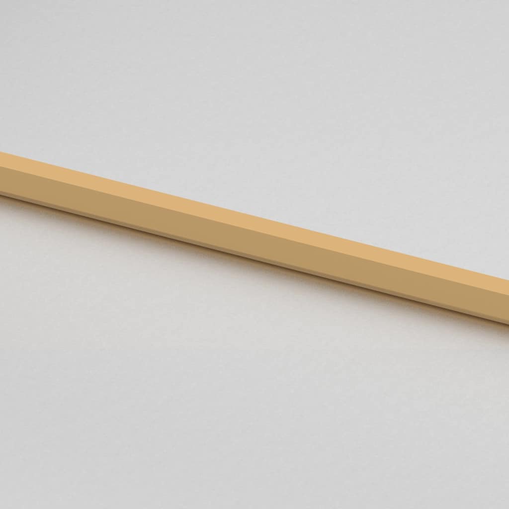 Innentür Schlank Golden 93x201,5 cm Hartglas und Aluminium