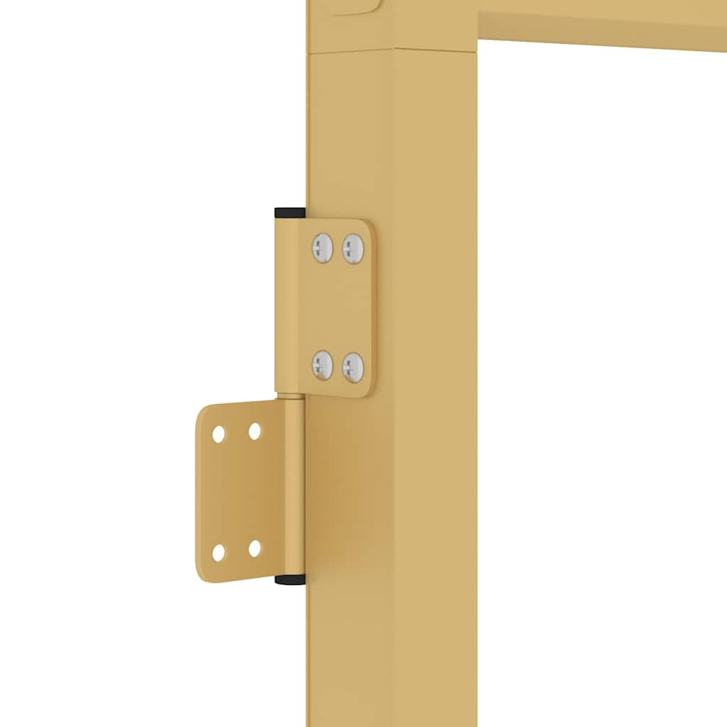 Innentür Schlank Golden 76x201,5 cm Hartglas und Aluminium