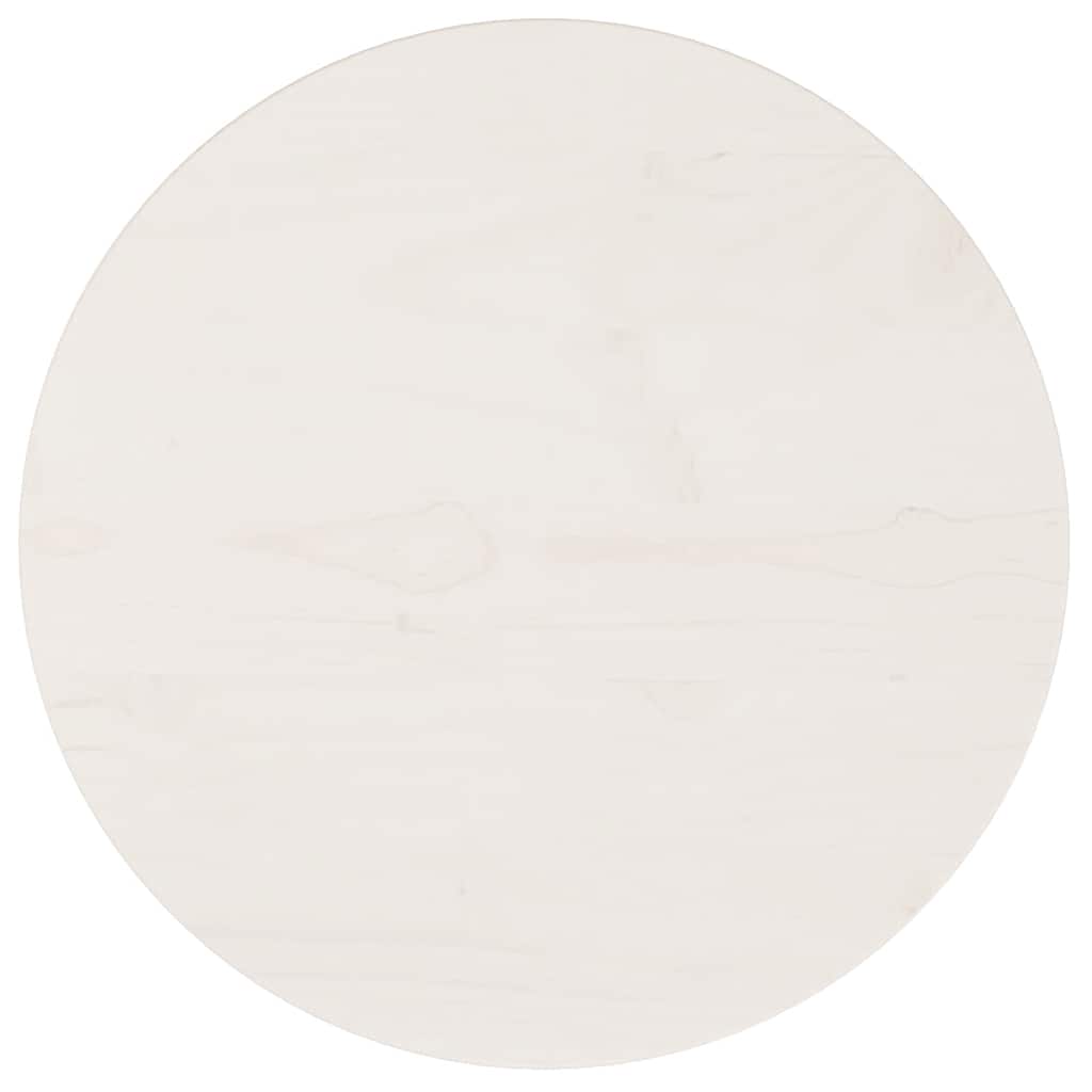 Tischplatte Rund Weiß Ø40x3 cm Massivholz Kiefer