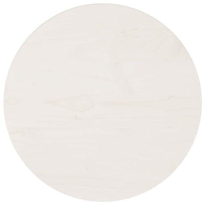 Tischplatte Rund Weiß Ø40x3 cm Massivholz Kiefer