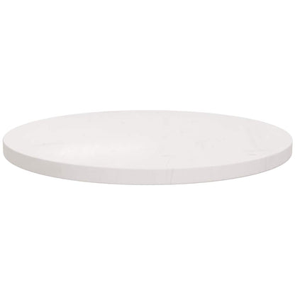 Tischplatte Rund Weiß Ø50x3 cm Massivholz Kiefer
