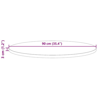 Tischplatte Rund Ø90x3 cm Massivholz Kiefer