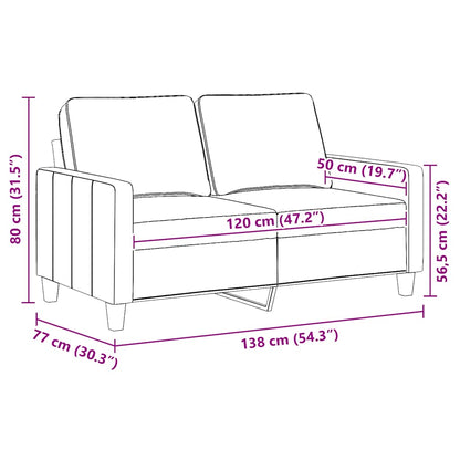 2-Sitzer-Sofa Hellgelb 120 cm Stoff