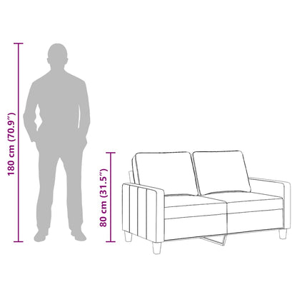 2-Sitzer-Sofa Hellgelb 120 cm Stoff