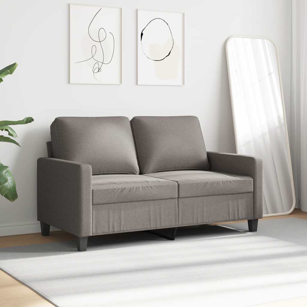 2-Sitzer-Sofa Taupe 120 cm Stoff