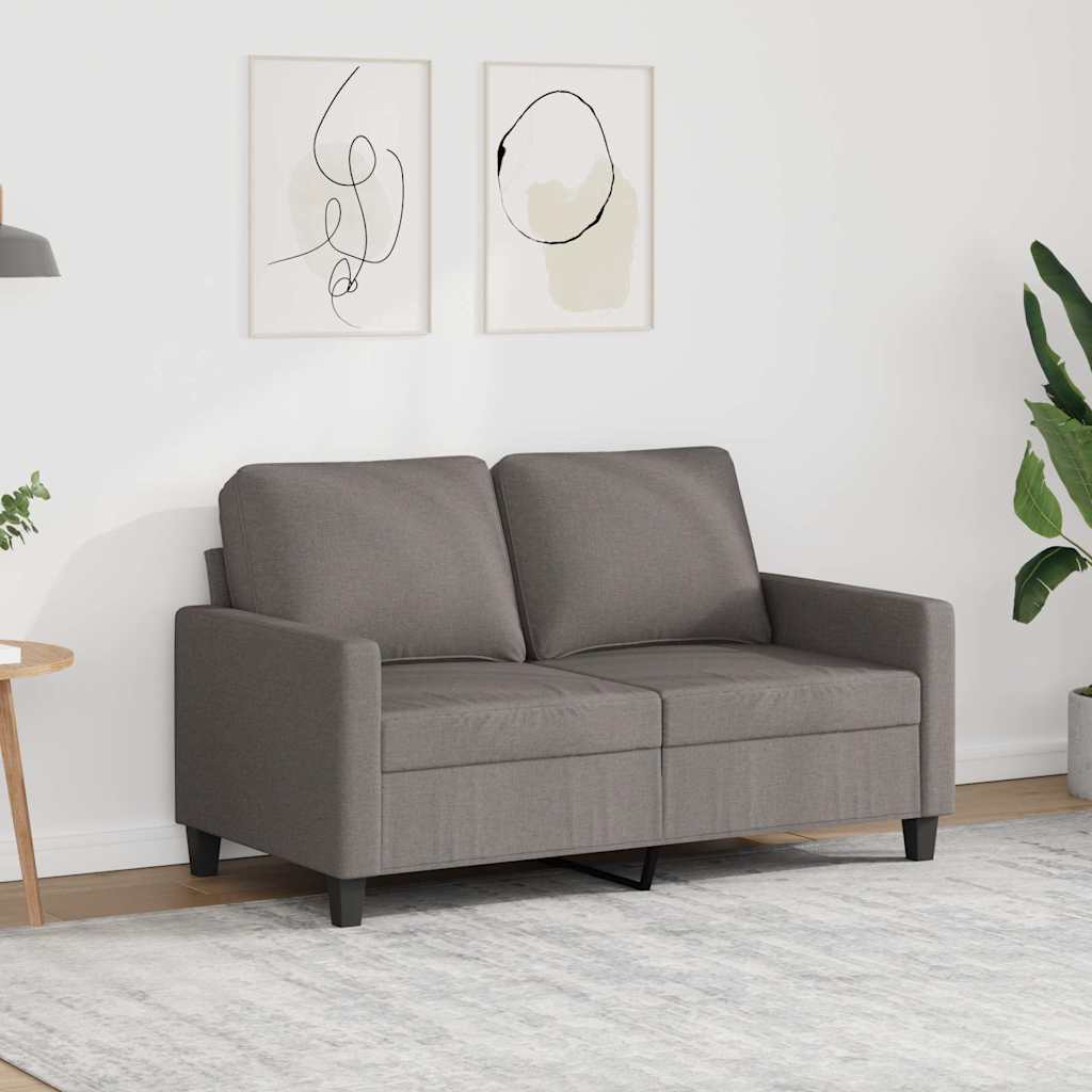2-Sitzer-Sofa Taupe 120 cm Stoff