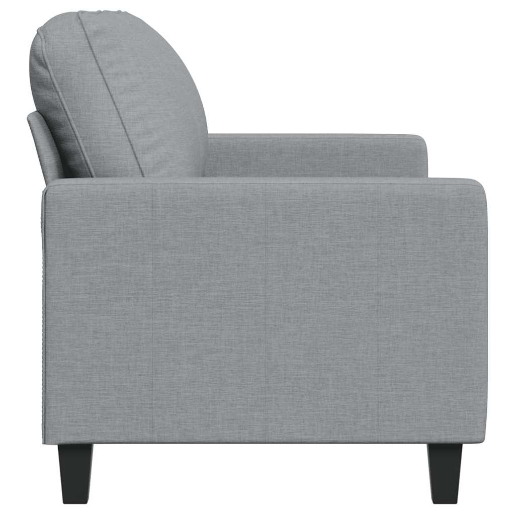 2-Sitzer-Sofa Hellgrau 140 cm Stoff
