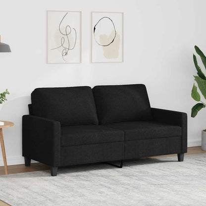 2-Sitzer-Sofa Schwarz 140 cm Stoff