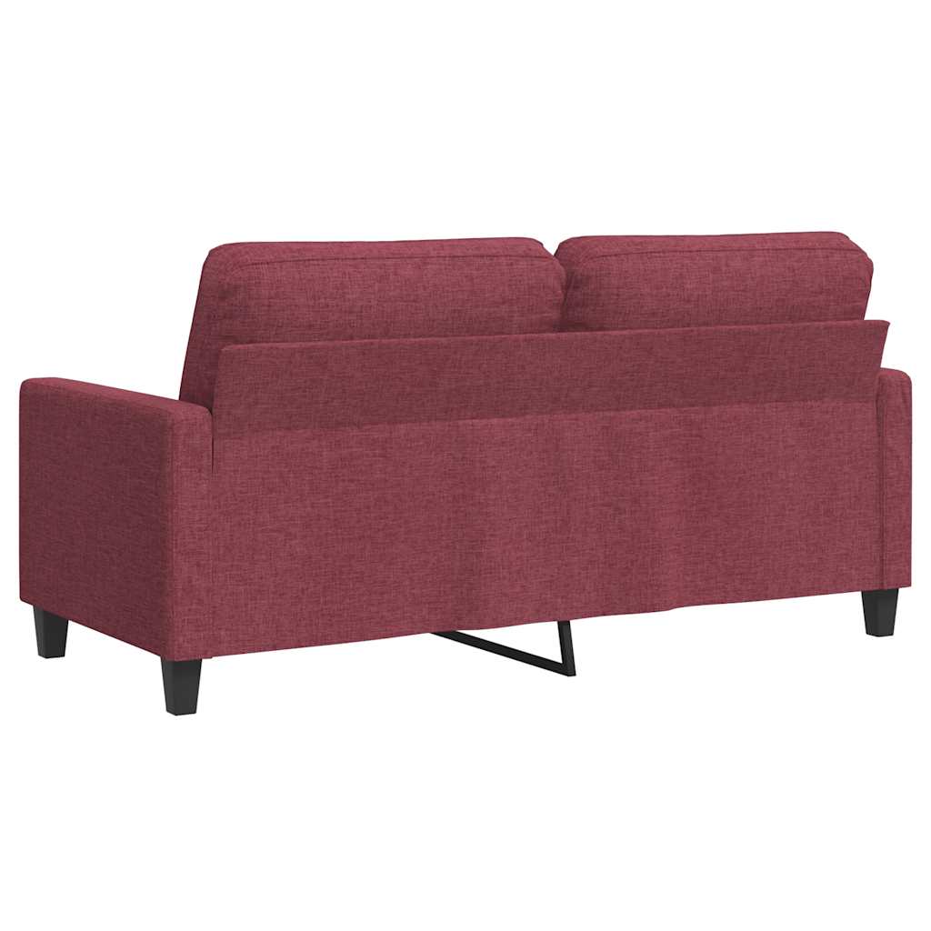 2-Sitzer-Sofa Weinrot 140 cm Stoff