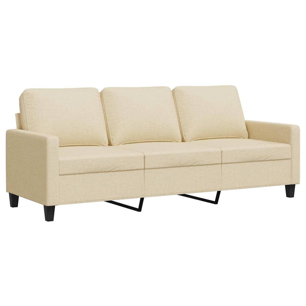 3-Sitzer-Sofa Creme 180 cm Stoff