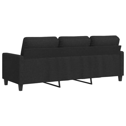 3-Sitzer-Sofa Schwarz 180 cm Stoff