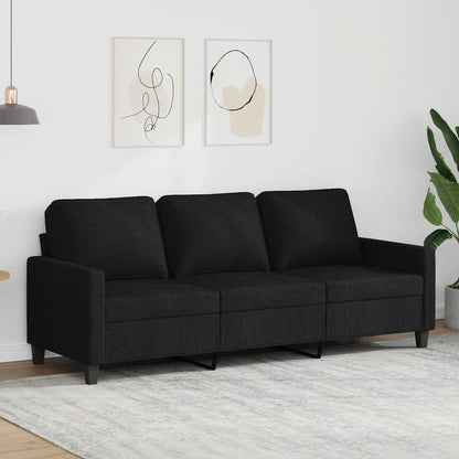 3-Sitzer-Sofa Schwarz 180 cm Stoff