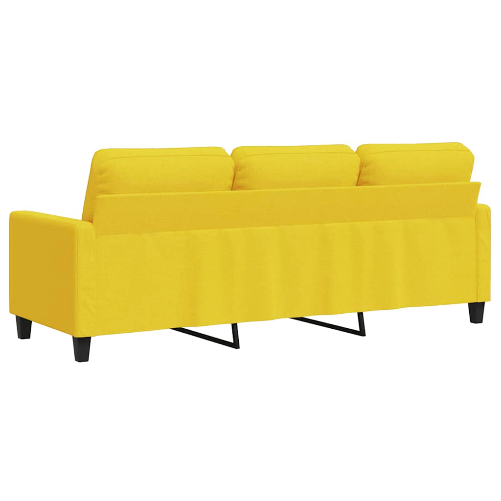 3-Sitzer-Sofa Hellgelb 180 cm Stoff