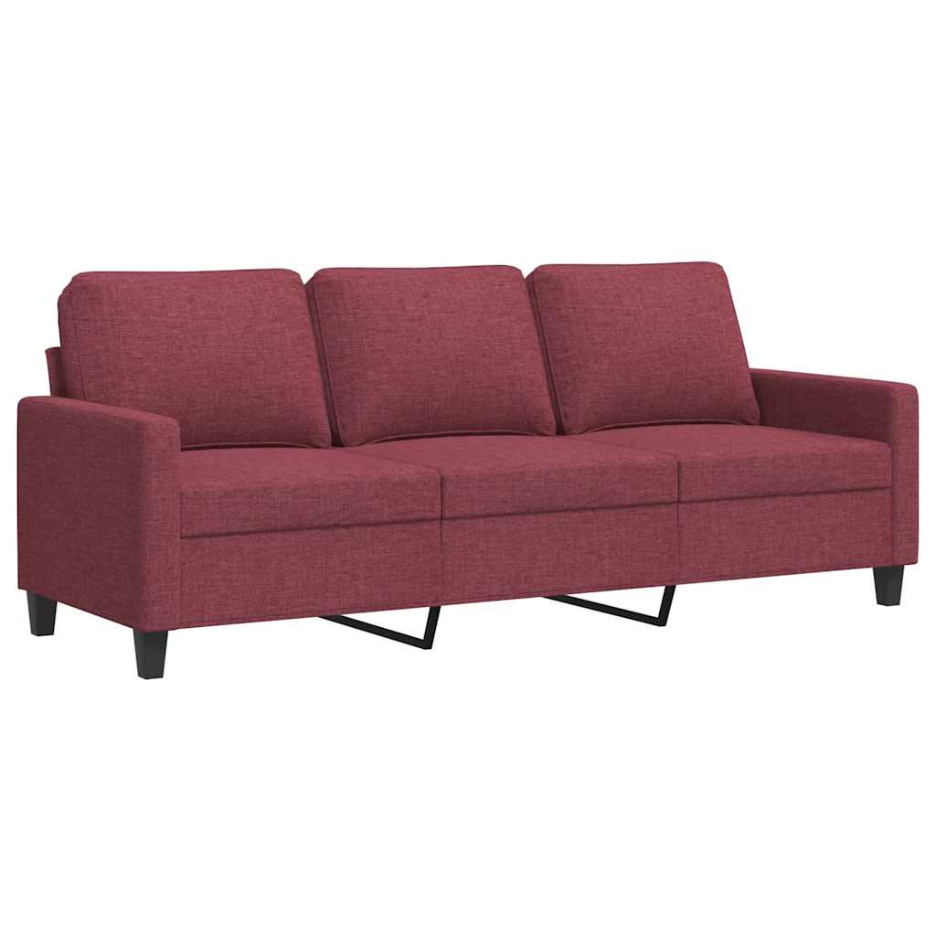 3-Sitzer-Sofa Weinrot 180 cm Stoff
