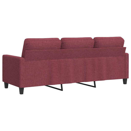 3-Sitzer-Sofa Weinrot 180 cm Stoff