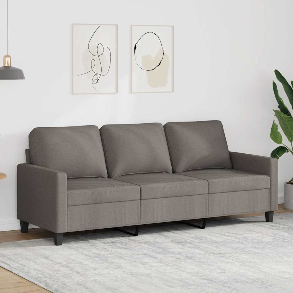 3-Sitzer-Sofa Taupe 180 cm Stoff