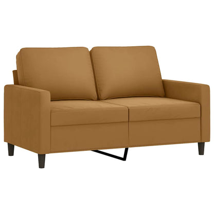 2-Sitzer-Sofa Braun 120 cm Samt