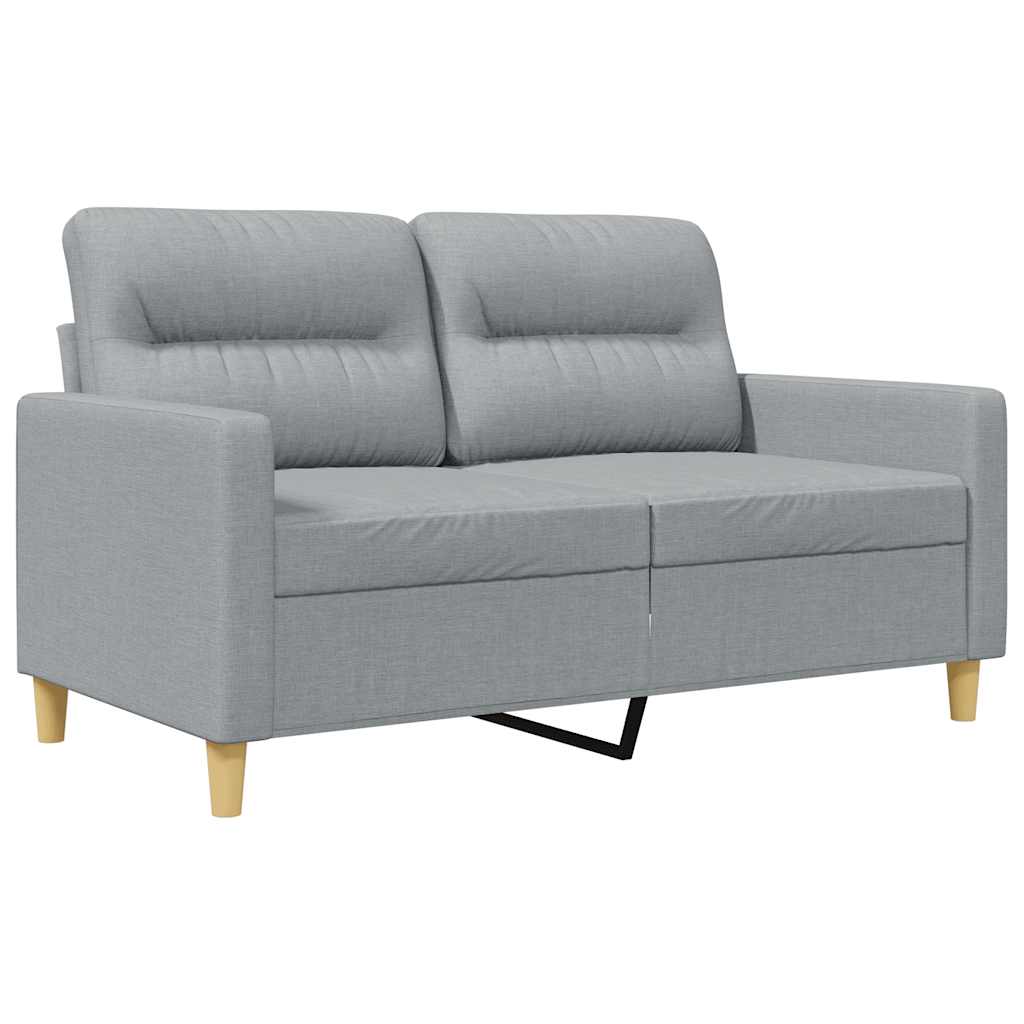 2-Sitzer-Sofa Hellgrau 120 cm Stoff
