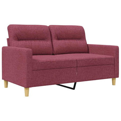 2-Sitzer-Sofa Weinrot 120 cm Stoff