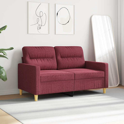 2-Sitzer-Sofa Weinrot 120 cm Stoff
