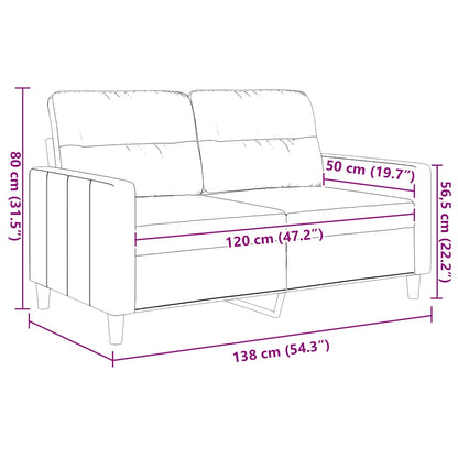 2-Sitzer-Sofa Weinrot 120 cm Stoff