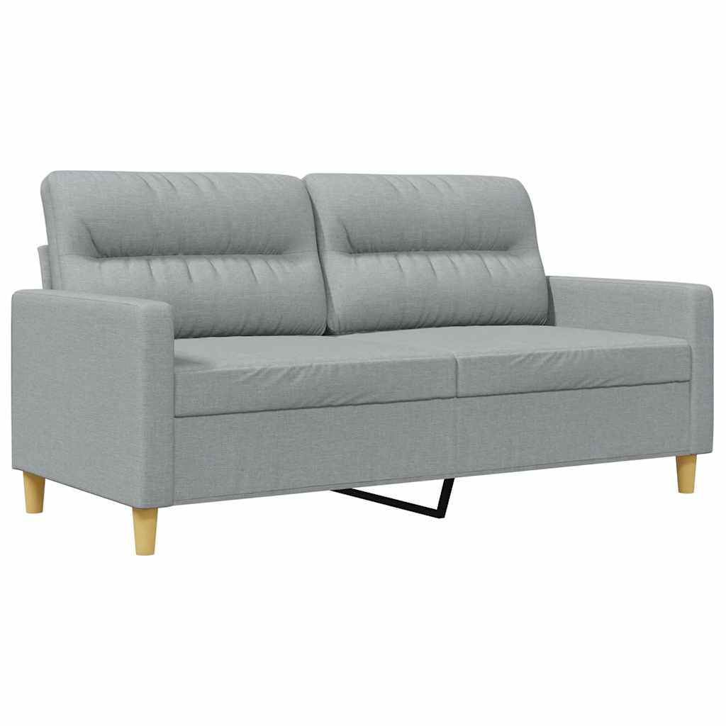 2-Sitzer-Sofa Hellgrau 140 cm Stoff