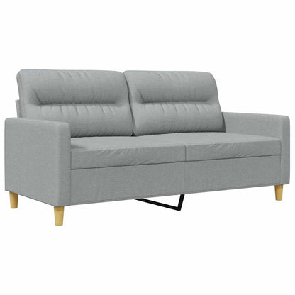 2-Sitzer-Sofa Hellgrau 140 cm Stoff