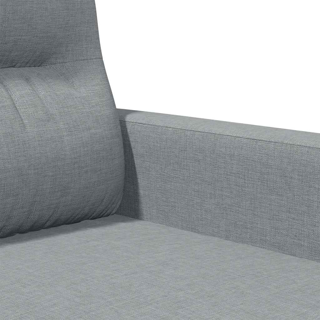 2-Sitzer-Sofa Hellgrau 140 cm Stoff