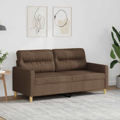 2-Sitzer-Sofa Braun 140 cm Stoff