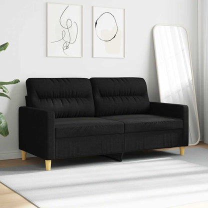 2-Sitzer-Sofa Schwarz 140 cm Stoff