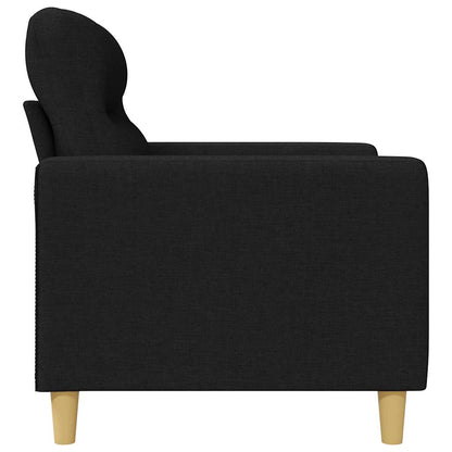 2-Sitzer-Sofa Schwarz 140 cm Stoff