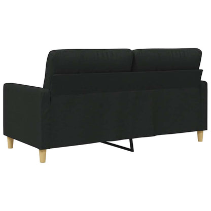 2-Sitzer-Sofa Schwarz 140 cm Stoff