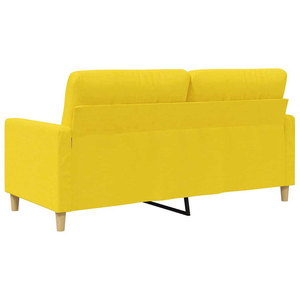 2-Sitzer-Sofa Hellgelb 140 cm Stoff