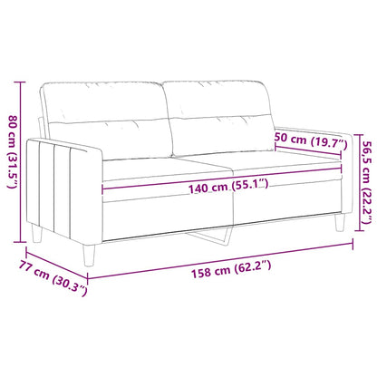 2-Sitzer-Sofa Hellgelb 140 cm Stoff
