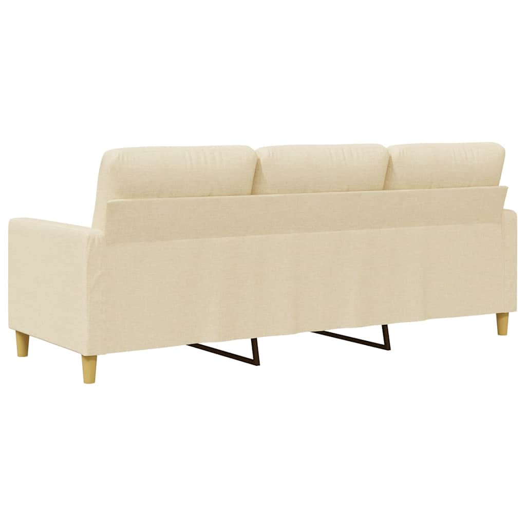 3-Sitzer-Sofa Creme 180 cm Stoff