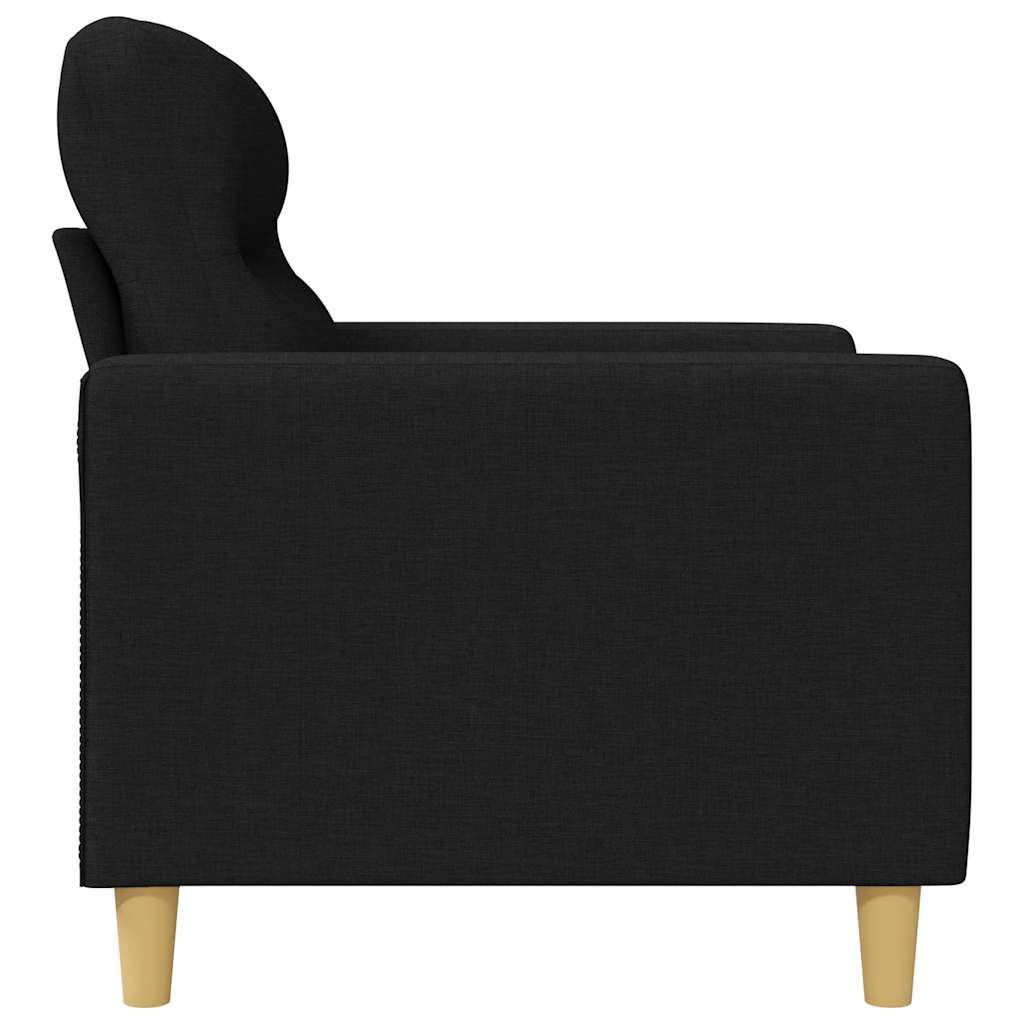 3-Sitzer-Sofa Schwarz 180 cm Stoff