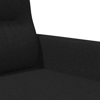 3-Sitzer-Sofa Schwarz 180 cm Stoff