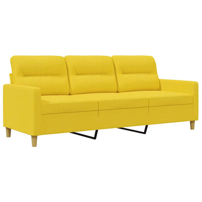 3-Sitzer-Sofa Hellgelb 180 cm Stoff