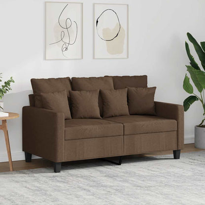2-Sitzer-Sofa Braun 120 cm Stoff
